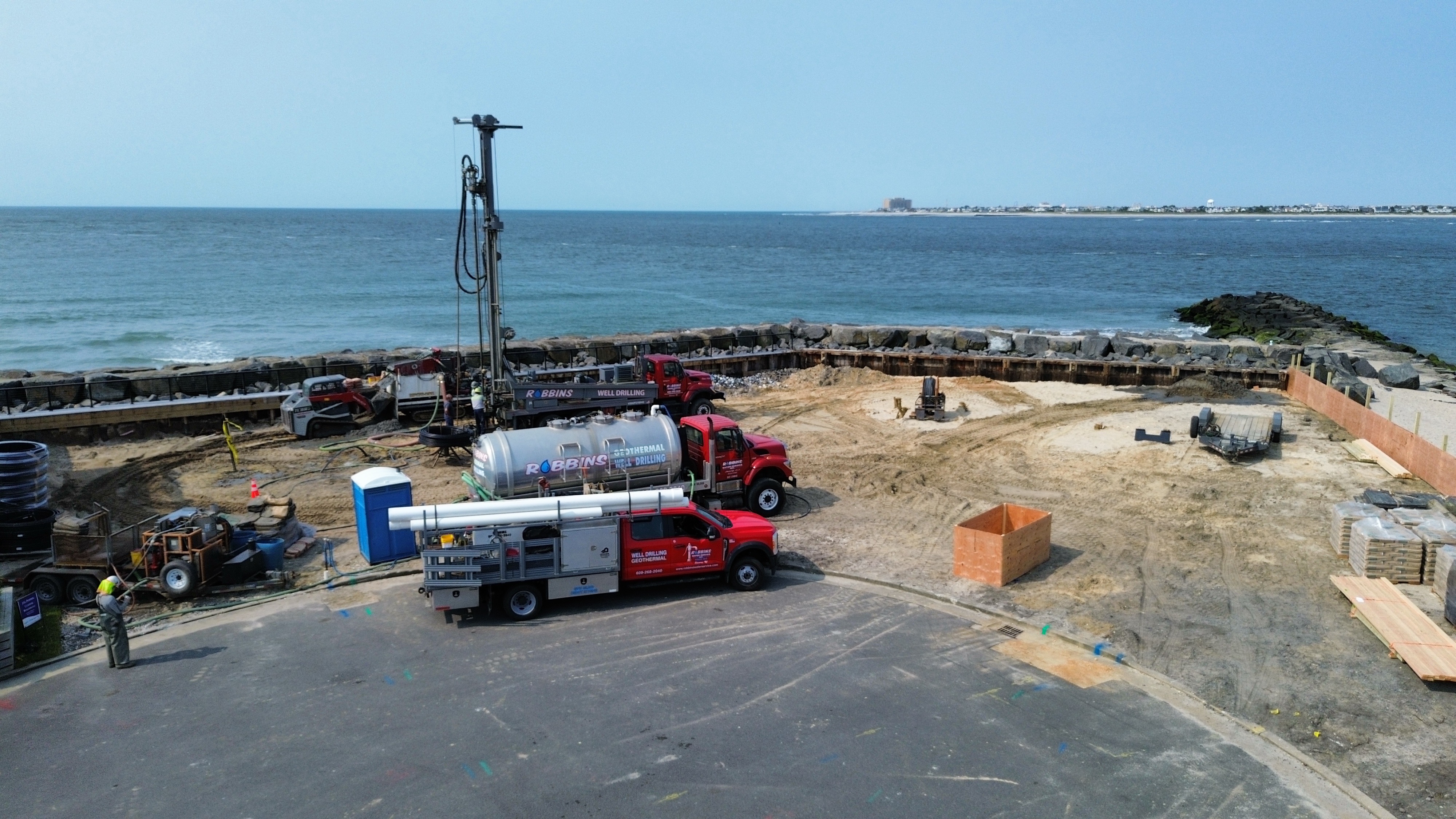 Geothermal loop installation equipment